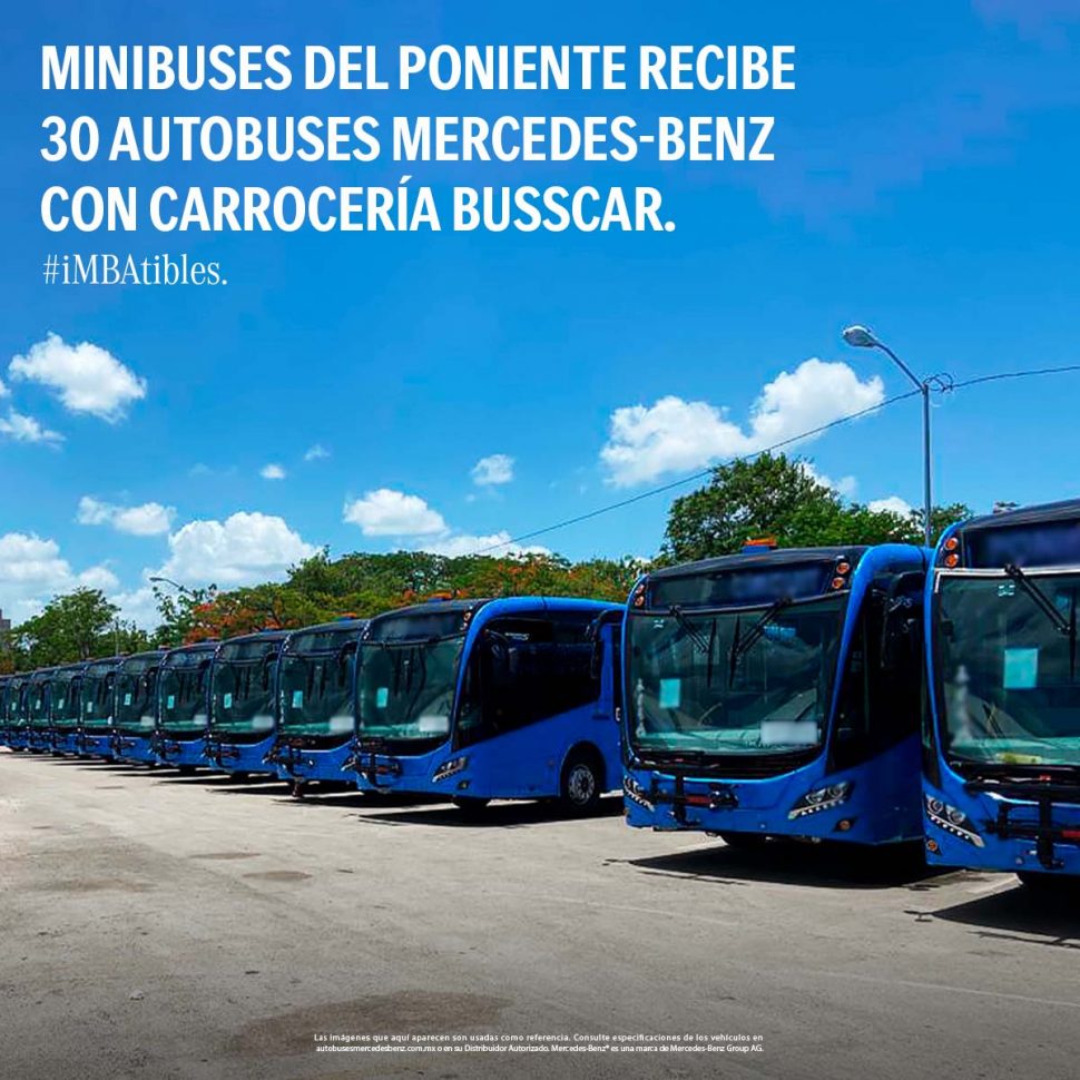 Mercedes-Benz entrega 30 nuevos autobuses; ahora para el Circuito Plaza Poniente en Mérida